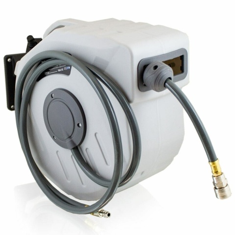 Wąż Pneumatyczny do Kompresora na Automatycznym zwijaku 10m Naścienny 1/4''