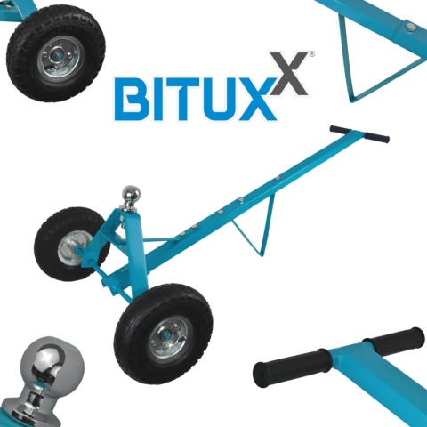 Wózek manewrowy Bituxx do przyczep – udźwig do 270 kg, pneumatyczne koła ⌀25 cm