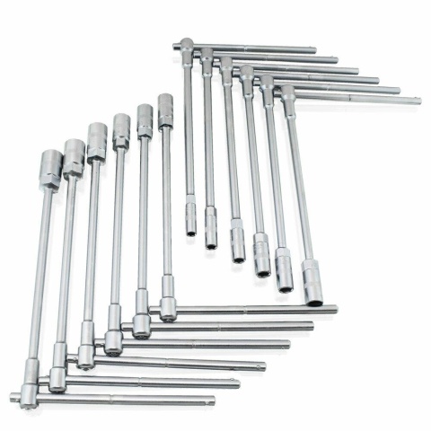 ZESTAW KLUCZY NASADOWYCH SZEŚCIOKĄTNYCH 12 ELEMENTÓW 9-19MM W WALIZCE TRANSPORTOWEJ