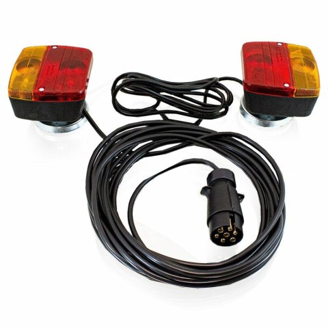 ZESTAW OŚWIETLENIOWY TYLNYCH ŚWIATEŁ PRZYCZEPY 7 PINOWE ZŁĄCZE