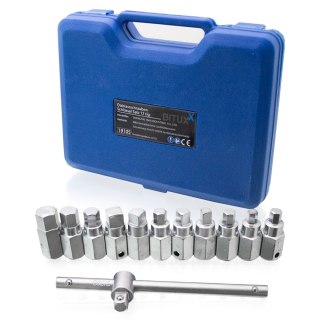 Zestaw 12 nasadek Bituxx do korków spustowych oleju – uniwersalny