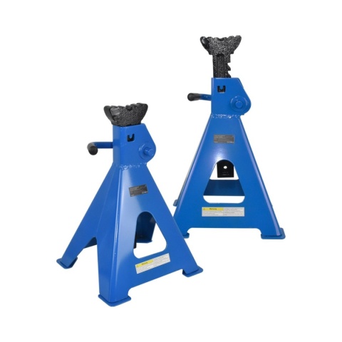 Zestaw 2 sztuk kobyłek warsztatowych Bituxx o udźwigu 12 t każda. Regulacja wysokości 48,7-74,8 cm