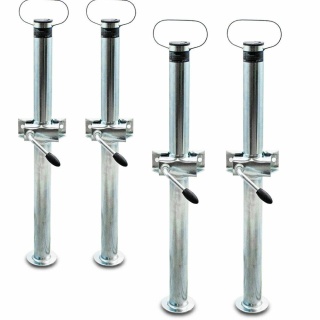 Zestaw 4 podpór z obejmą 70 cm marki Bituxx – uniwersalne podpory dla lawety/przyczepy