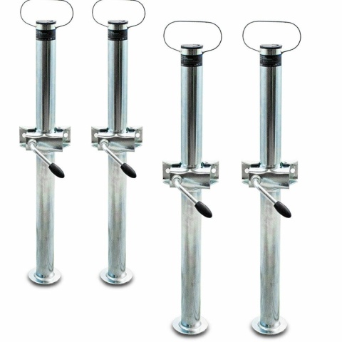 Zestaw 4 podpór z obejmą 70 cm marki Bituxx – uniwersalne podpory dla lawety/przyczepy