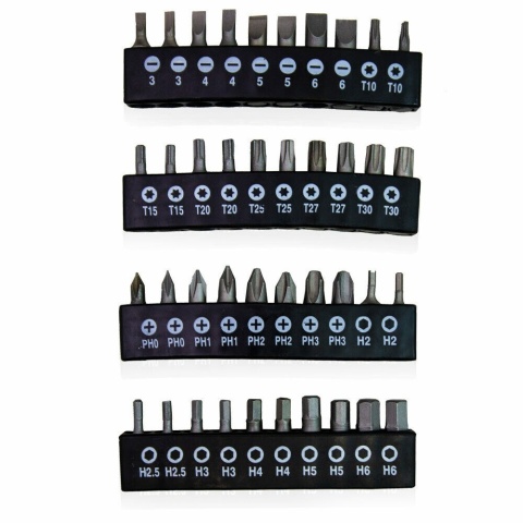 Zestaw 58‑elementowy wkrętaków precyzyjnych i bitów Bituxx – stal Cr‑V