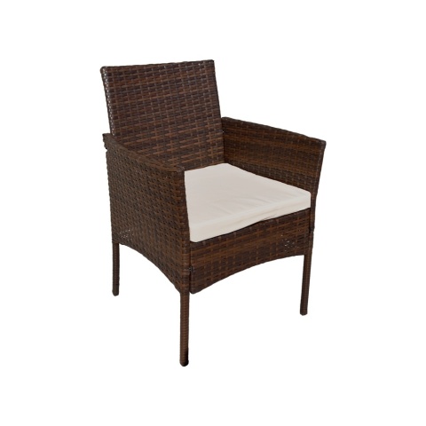 Zestaw Mebli Ogrodowych z technorattanu Brązowy 4 elemnty Krzesła Kanapa + stolik