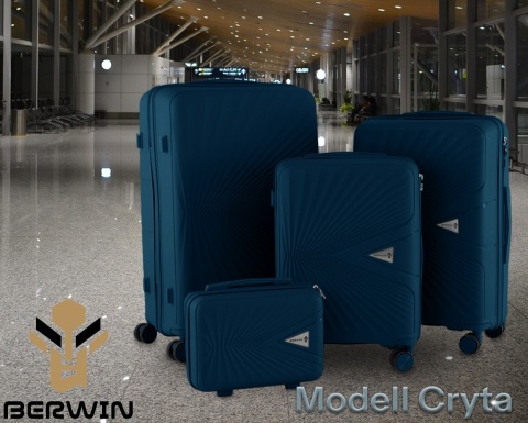 Zestaw Walizek 4szt Xl+L+M+Kuferek Morska Zieleń ABS na 4 kółkach