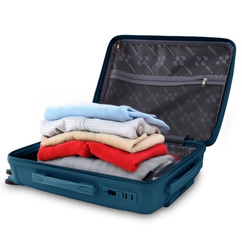 Zestaw Walizek 4szt Xl+L+M+Kuferek Morska Zieleń ABS na 4 kółkach