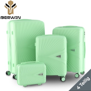 Zestaw Walizek 4szt Xl+L+M+Kuferek Miętowe BERWIN ABS na 4 kółkach