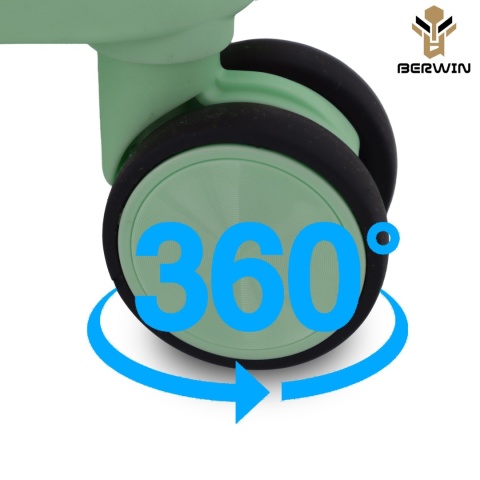 Zestaw Walizek 4szt Xl+L+M+Kuferek Miętowe BERWIN ABS na 4 kółkach