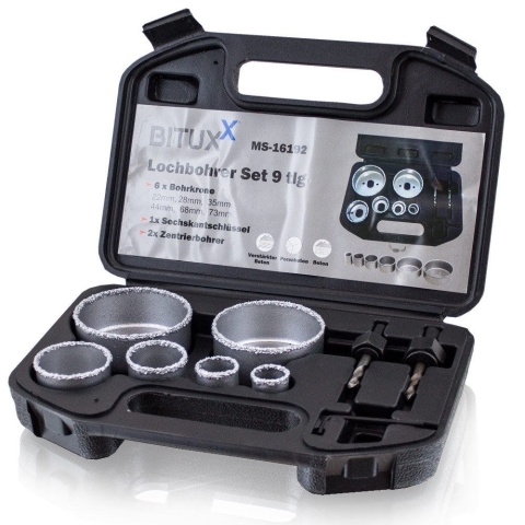 Zestaw Wierteł BITUXX do płyt Gipsowo Kartonowych Walizka XL 6 wierteł