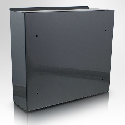 Bituxx – naścienna grafitowa skrzynka pocztowa na listy | odporna, stalowa, z kluczem