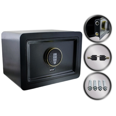 Bituxx sejf biurowy / domowy z zamkiem na szyfr – elektroniczna kasetka bezpieczeństwa