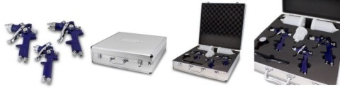 Bituxx zestaw 3 pistoletów natryskowych HVLP w walizce – profesjonalne narzędzie do malowania