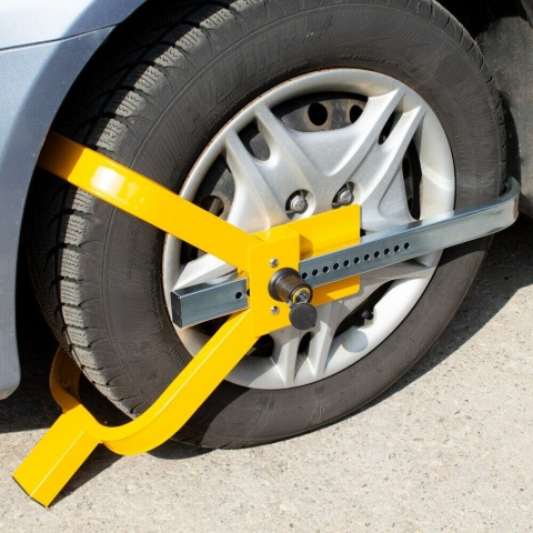 Blokada na koło Bituxx 70 cm zabezpieczenie antykradzieżowe stalowe