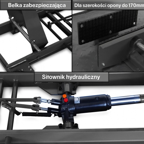 Hydrauliczny motocyklowy podnośnik Bituxx 460 kg – podnośnik serwisowy z nożną pompką, czarny