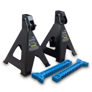 Kobyłki warsztatowe 2 sztuki – podpory stalowe 12 t, regulacja wysokości 51‑78 cm, bezpieczne stojaki