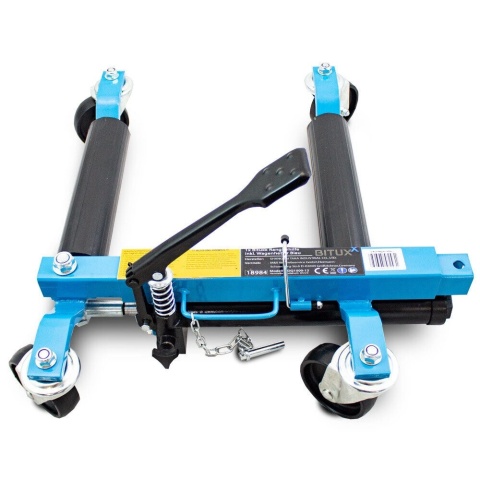 Komplet 4 wózków manewrowych Bituxx 680 kg – hydrauliczny podnośnik pod koła