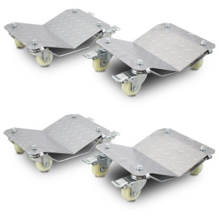Komplet wózków manewrowych profilowanych 4 szt 680 kg do przemieszczania pojazdów i maszyn