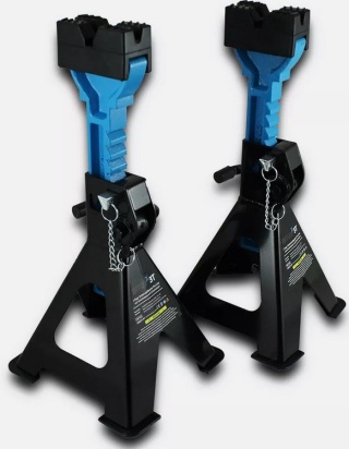 Podpory warsztatowe / kobyłki 3 T – stalowe podstawki pod samochód, 2 sztuki