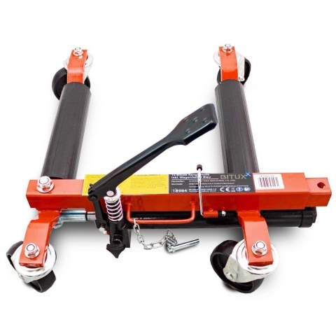 Wózek hydrauliczny manewrowy Bituxx 560 kg – rolkowy podnośnik pod koło auta