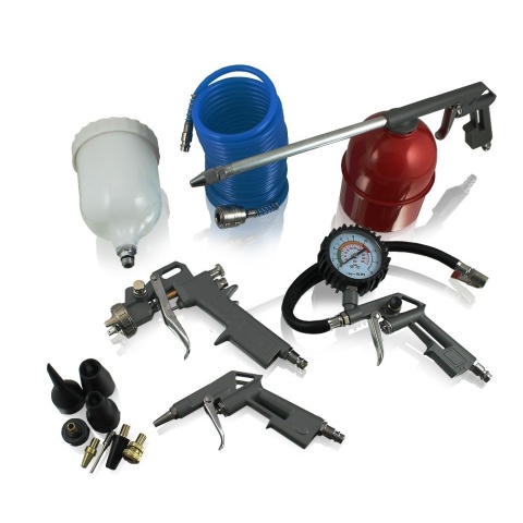 Zestaw 13 el. akcesoriów pneumatycznych do kompresora – narzędzia z szybkozłączkami