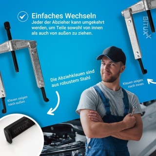 Ściągacz do łożysk 12 el. Bituxx – 2 i 3-ramienny zestaw profesjonalny