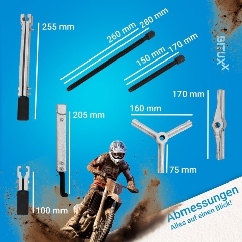 Ściągacz do łożysk 12 el. Bituxx – 2 i 3-ramienny zestaw profesjonalny