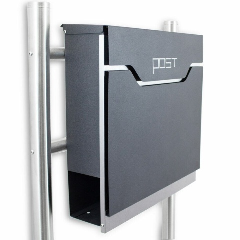 Skrzynka pocztowa Bituxx z gazetnikiem na stojaku – wolnostojąca skrzynka na listy