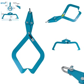 Chwytak do drewna Bituxx 700 mm – samozaciskowe szczypce, udźwig 500 kg