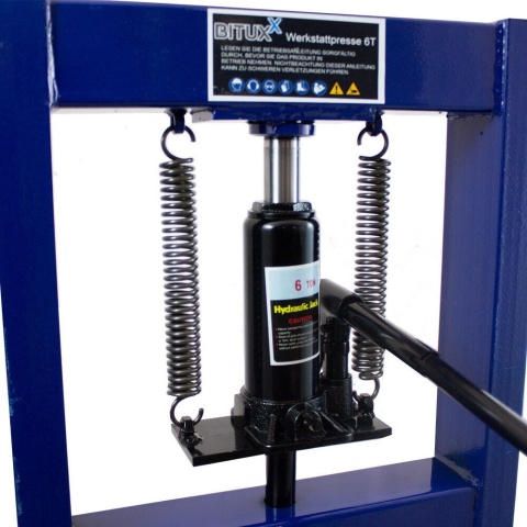 Prasa hydrauliczna Bituxx 6 ton – ramowa, warsztatowa praska hydrauliczna