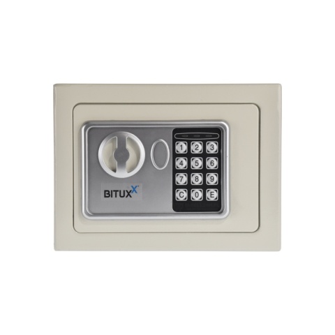 Bituxx Sejf biurowy/domowy – kasetka zamek elektroniczny + 2 klucze