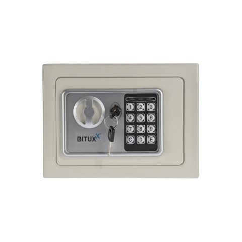 Bituxx Sejf biurowy/domowy – kasetka zamek elektroniczny + 2 klucze