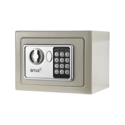 Bituxx Sejf biurowy/domowy – kasetka zamek elektroniczny + 2 klucze