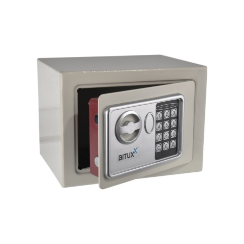 Bituxx Sejf biurowy/domowy – kasetka zamek elektroniczny + 2 klucze