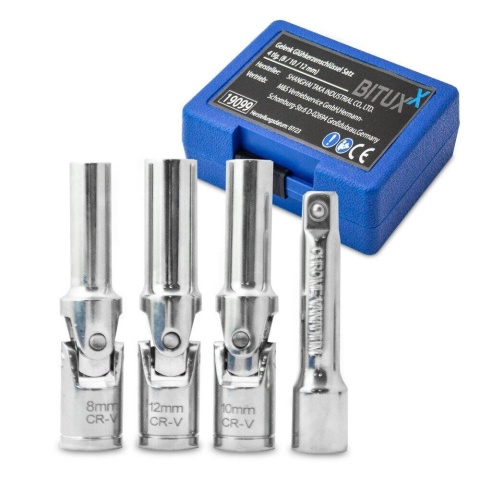 Bituxx – zestaw kluczy do świec żarowych 8-10-12 mm (CR-V) – komplet nasadek