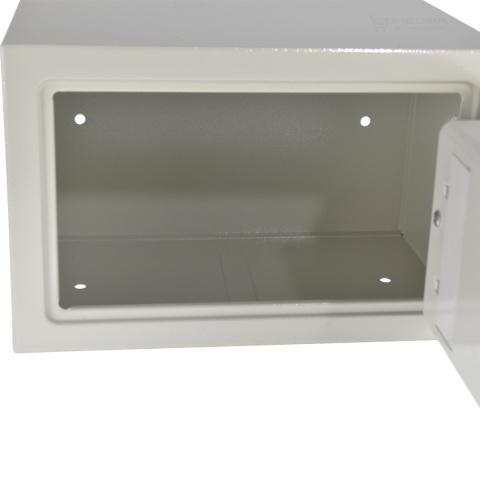 Sejf meblowy jasnoszary z zamkiem elektronicznym – kompaktowa kasetka do domu i biura