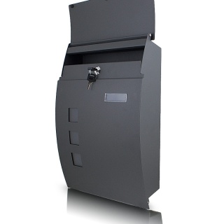 „Solidna skrzynka pocztowa na listy + gazetnik – stal malowana proszkowo, montaż na ścianę / ogrodzenie”