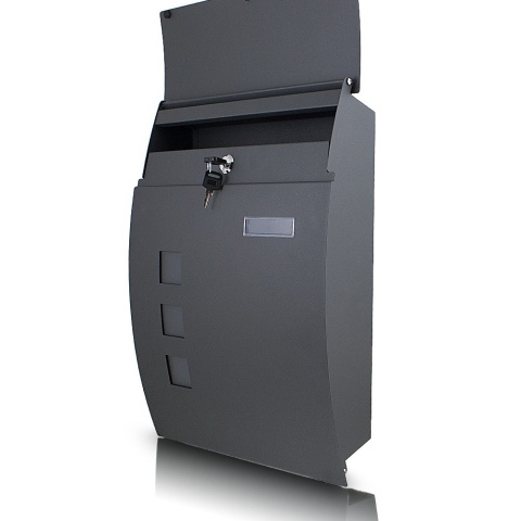 „Solidna skrzynka pocztowa na listy + gazetnik – stal malowana proszkowo, montaż na ścianę / ogrodzenie”