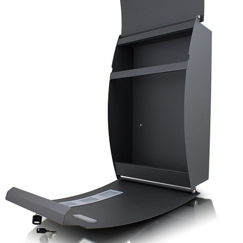 „Solidna skrzynka pocztowa na listy + gazetnik – stal malowana proszkowo, montaż na ścianę / ogrodzenie”