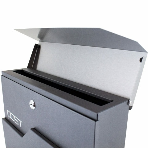 Stylowa skrzynka pocztowa tuba – nowoczesna skrzynka na listy, stalowa