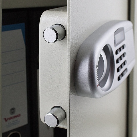 Szafa pancerna / sejf Bituxx z podwójną blokadą – kod PIN + 2 klucze, gruba stalowa konstrukcja 20 kg