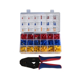 Zaciskarka konektorów + zestaw 700 końcówek Bituxx – szczypce do kabli 0,5–6 mm²
