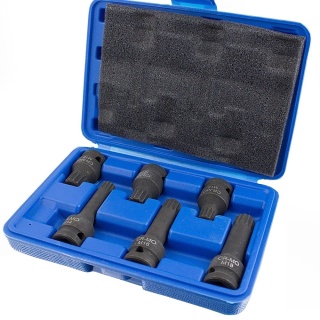 Zestaw 6 kluczy udarowych Spline / XZN BITUXX 1/2″ – M14, M16, M18 (43 mm i 78 mm)
