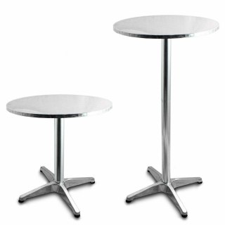 ALUMINIOWY STÓŁ STOLIK BISTRO BAROWY DO BARU PUBU BAREK Ø 60 cm Z REGULACJĄ
