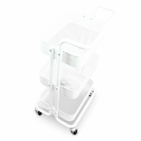 BEŻOWY WÓŻEK KUCHENNY BAREK NA KÓŁKACH Z PRZEGRODAMI WIELOFUNKCYJNY