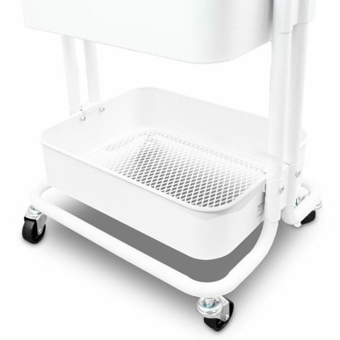 BEŻOWY WÓŻEK KUCHENNY BAREK NA KÓŁKACH Z PRZEGRODAMI WIELOFUNKCYJNY