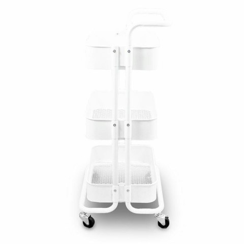 BEŻOWY WÓŻEK KUCHENNY BAREK NA KÓŁKACH Z PRZEGRODAMI WIELOFUNKCYJNY