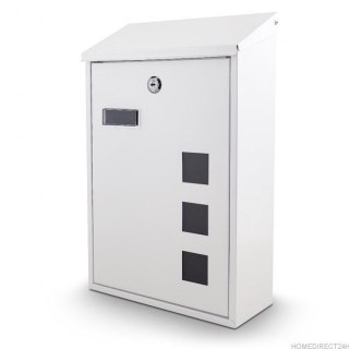 BIAŁA METALOWA SKRZYNKA ORYGINALNA NA LISTY POCZTOWA SOLIDNA