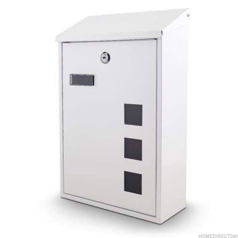 BIAŁA METALOWA SKRZYNKA ORYGINALNA NA LISTY POCZTOWA SOLIDNA